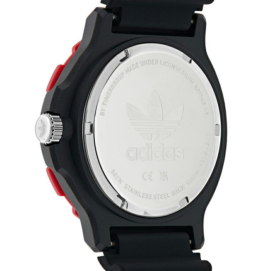 アディダス ストリート ディスカバラー ツー レッド×ブラック AOSY25514 メンズ クオーツ 電池式 樹脂バンド