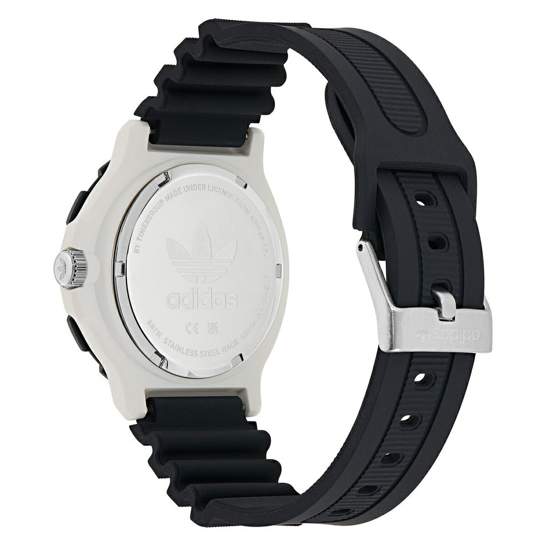 アディダス ストリート ディスカバラー ツー ホワイト×ブラック AOSY25516 メンズ クオーツ 電池式 樹脂バンド