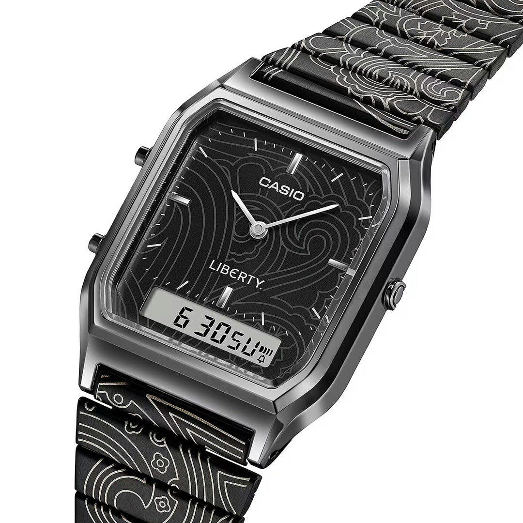 カシオ クラシック リバティ コラボレーションモデル AQ-230EBLT-1AJR メンズ レディース 電池式 アナデジ ブラック