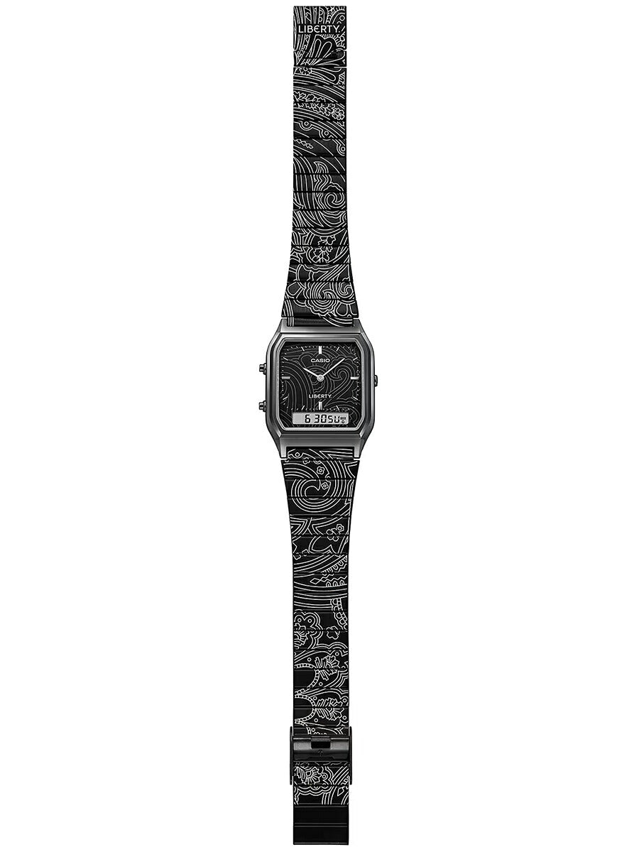 【CASIO】 カシオ　LIBERTYコラボレーションモデル　ブラック カシオ クラシック リバティ コラボレーションモデル AQ-230EBLT-1AJR