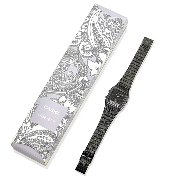 カシオ クラシック リバティ コラボレーションモデル AQ-230EBLT-1AJR メンズ レディース 電池式 アナデジ ブラック