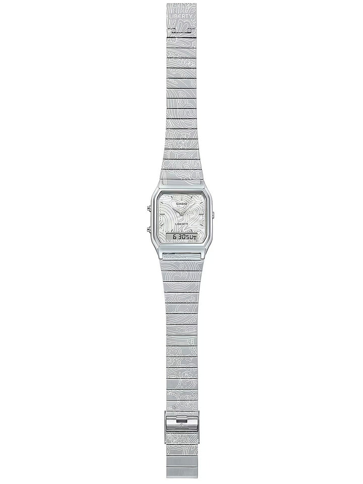カシオ クラシック リバティ コラボレーションモデル AQ-230ELT-7AJR メンズ レディース 電池式 アナデジ シルバー