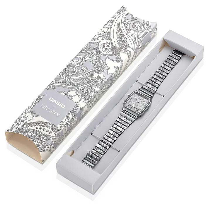 カシオ クラシック リバティ コラボレーションモデル AQ-230ELT-7AJR メンズ レディース 電池式 アナデジ シルバー