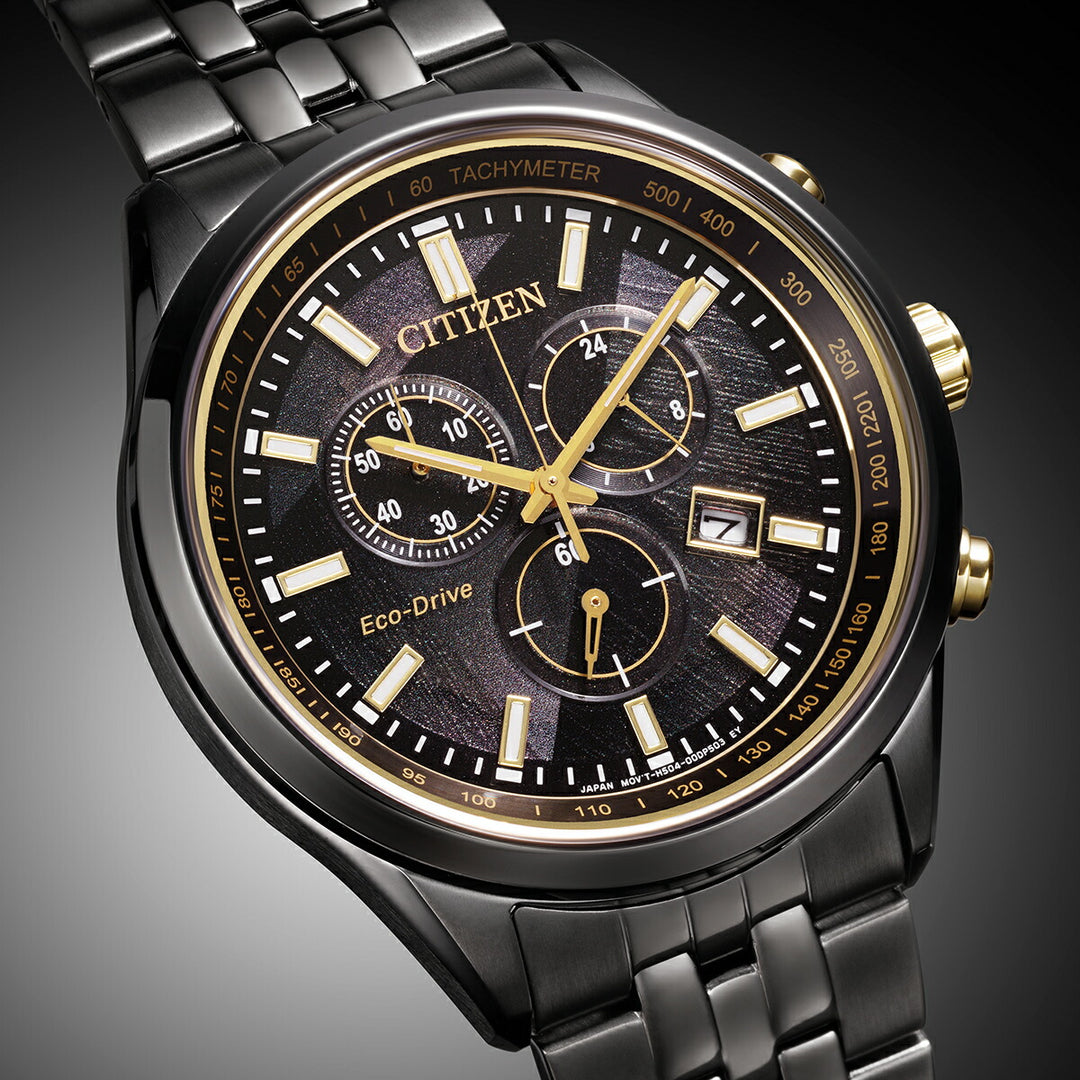 シチズンコレクション エコ・ドライブ 50周年記念 限定モデル LIGHT in BLACK AT2576-68E メンズ ソーラー クロノグラフ