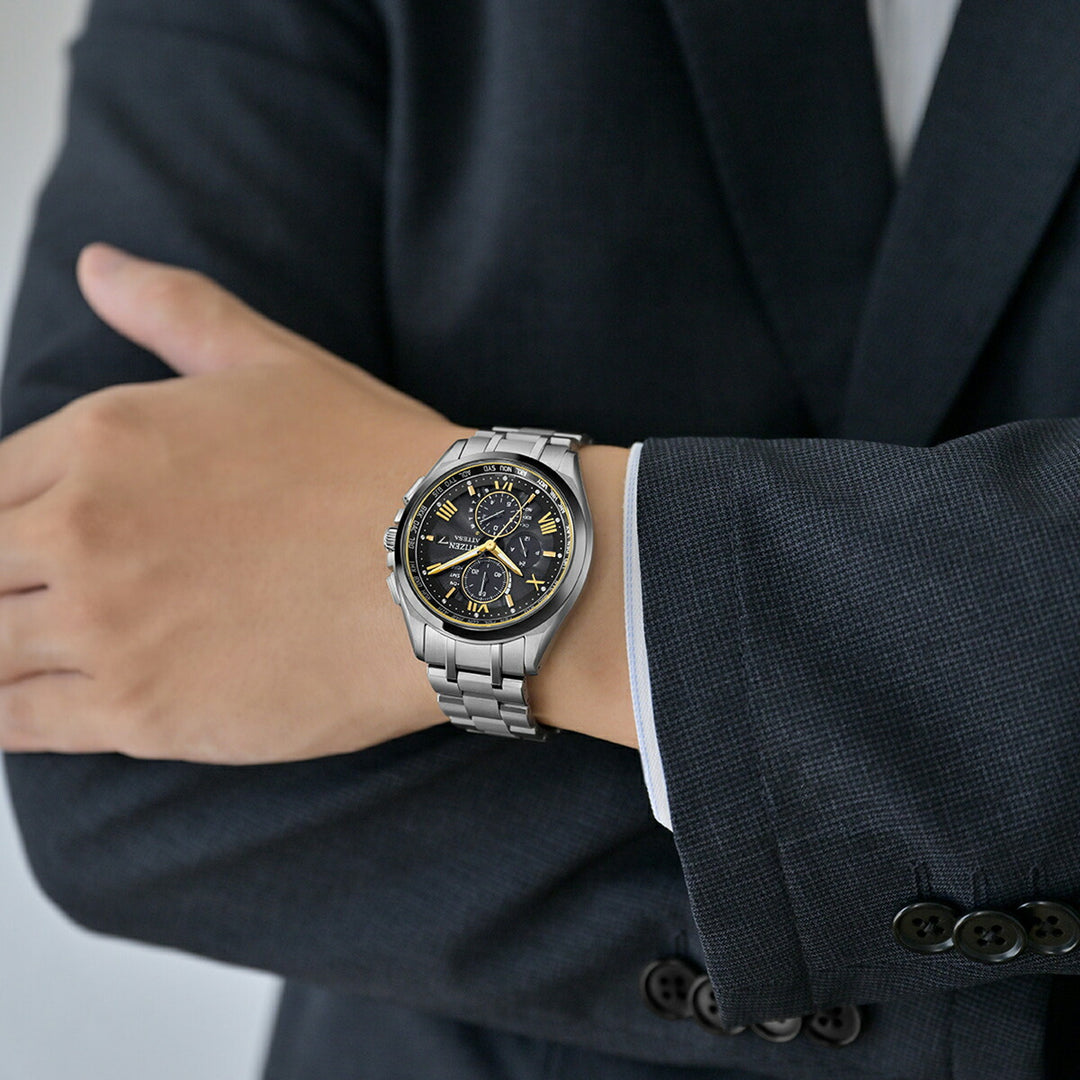 シチズン アテッサ 限定モデル KIZASHI Collection 2026 AT8244-57E メンズ ソーラー 電波 クロノグラフ