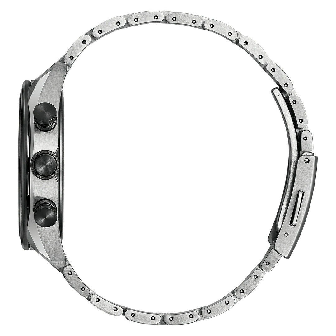 シチズン アテッサ ACT Line アクトライン サファイアベゼル AT8297-51L メンズ 腕時計 ソーラー 電波 クロノグラフ ネイビーダイヤル