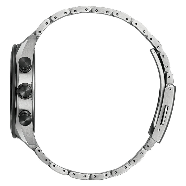 シチズン アテッサ ACT Line アクトライン サファイアベゼル AT8297-51L メンズ 腕時計 ソーラー 電波 クロノグラフ ネイビーダイヤル