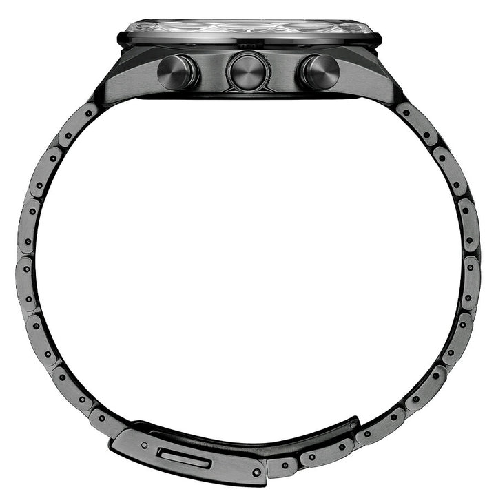 シチズン アテッサ ACT Line アクトライン 限定モデル ブラックチタンシリーズ フルサファイアベゼル AT8314-53L メンズ ソーラー 電波 クロノグラフ 構造色