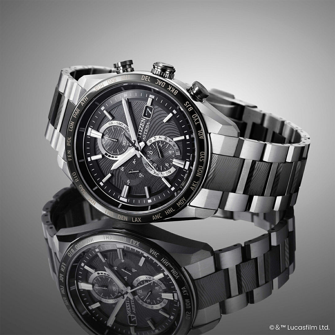 シチズン アテッサ ACT Line スター・ウォーズ 『マンダロリアン』 限定モデル AT8385-55E メンズ 腕時計 ソーラー 電波 クロノグラフ