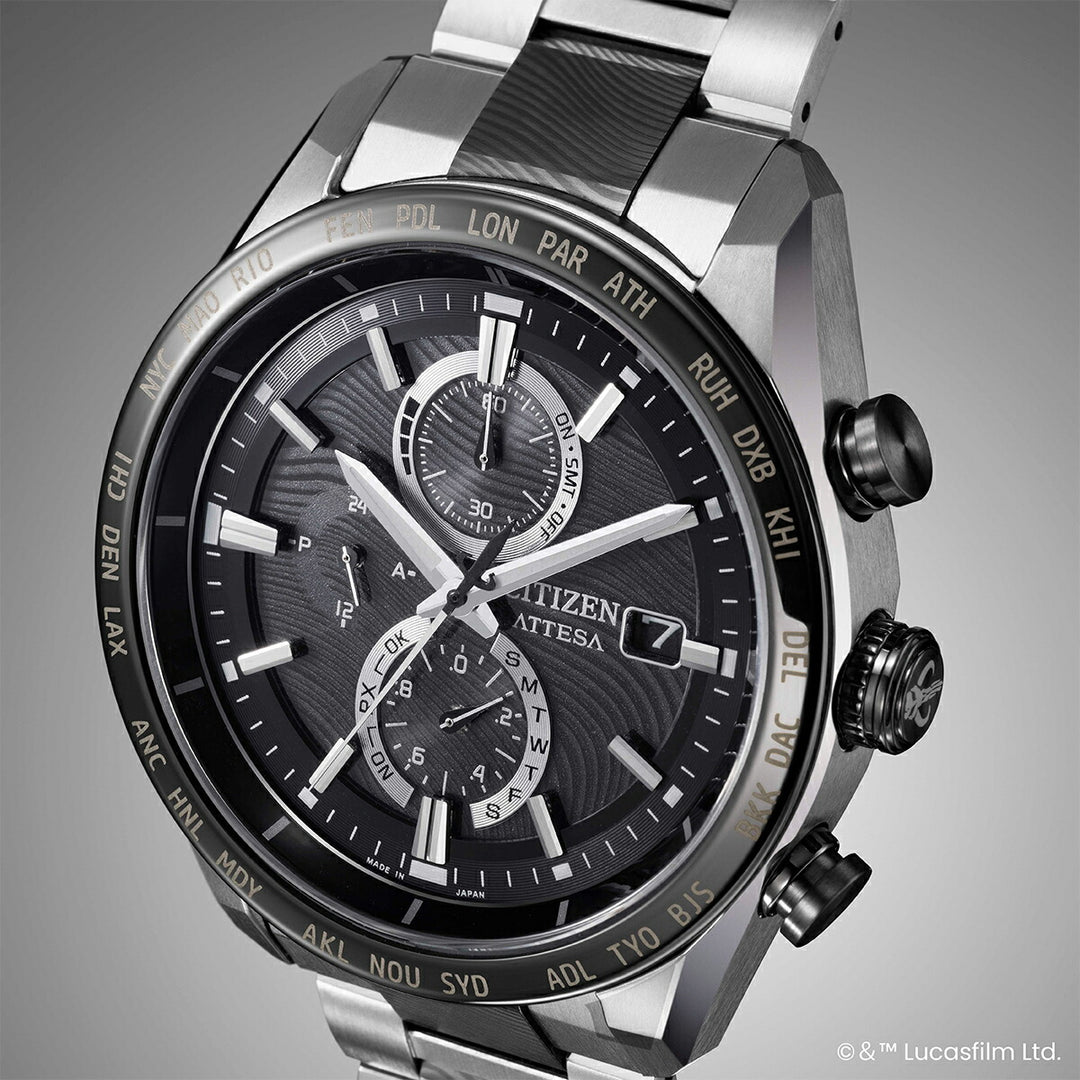 シチズン アテッサ ACT Line スター・ウォーズ 『マンダロリアン』 限定モデル AT8385-55E メンズ 腕時計 ソーラー 電波 クロノグラフ