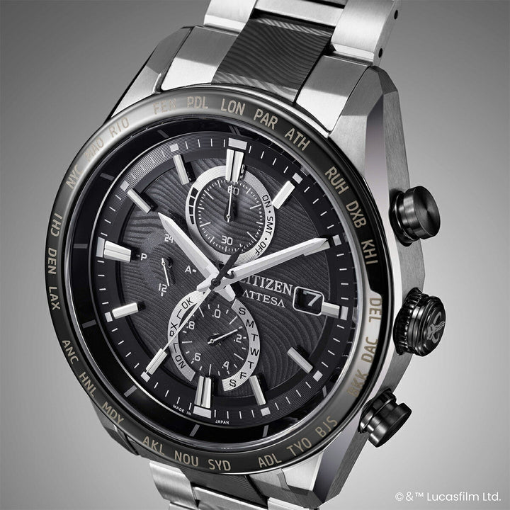 シチズン アテッサ ACT Line スター・ウォーズ 『マンダロリアン』 限定モデル AT8385-55E メンズ 腕時計 ソーラー 電波 クロノグラフ