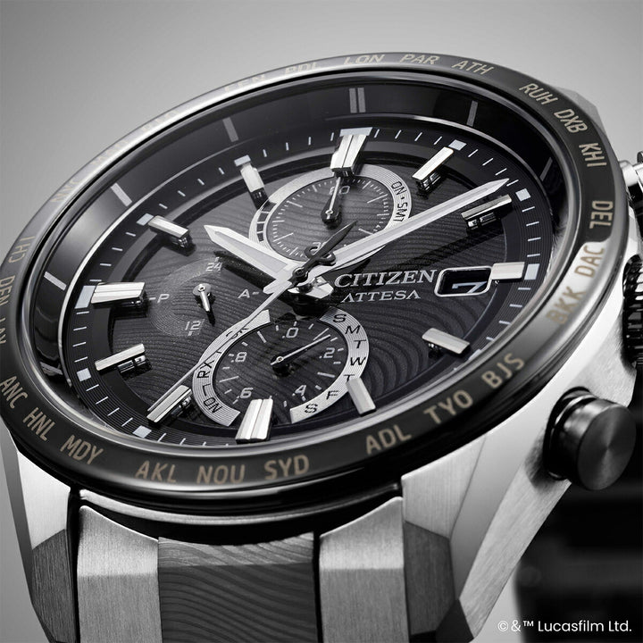 シチズン アテッサ ACT Line スター・ウォーズ 『マンダロリアン』 限定モデル AT8385-55E メンズ 腕時計 ソーラー 電波 クロノグラフ