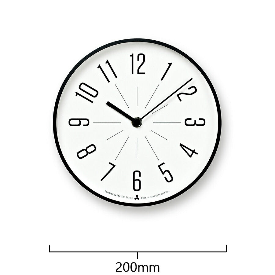 タカタレムノス 掛け時計 カーサ ジジ クオーツ 電池式 掛置兼用 ブラック AWATSUJI design AWA13-03BK