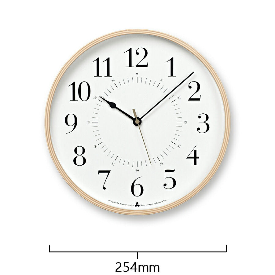 タカタレムノス 掛け時計 カーサ トキ 電波 クオーツ 電池式 ホワイト