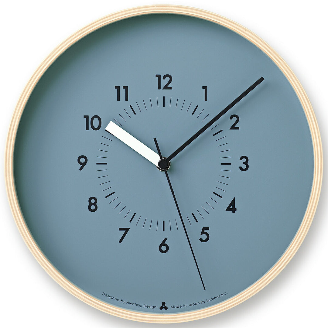 タカタレムノス 掛け時計 カーサ ソソ クオーツ 電池式 ブルー スイープセコンド AWATSUJI design AWA13-06BL