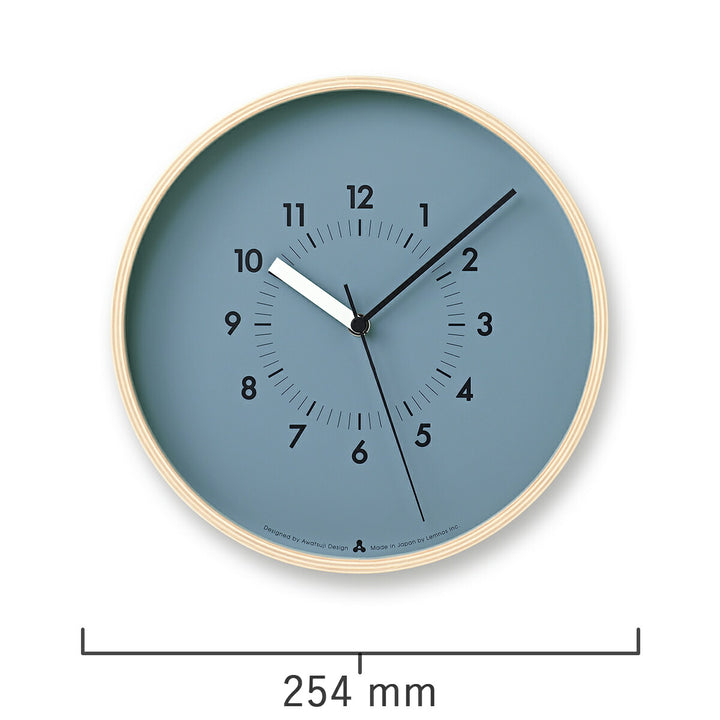 タカタレムノス 掛け時計 カーサ ソソ クオーツ 電池式 ブルー スイープセコンド AWATSUJI design AWA13-06BL