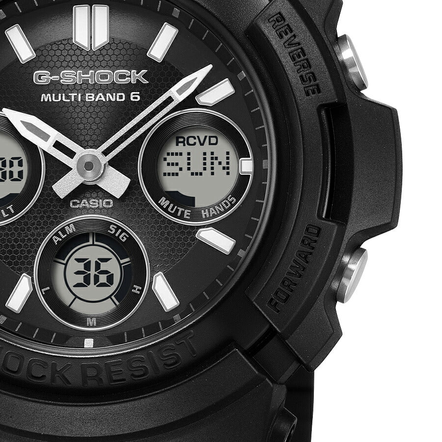 G-SHOCK FIRE PACKAGE ファイアー・パッケージ 2026 AWG-M100FP-1A1JR メンズ 電波ソーラー アナデジ 樹脂バンド ブラック