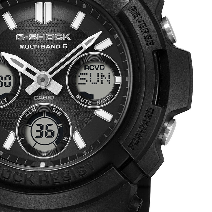 G-SHOCK FIRE PACKAGE ファイアー・パッケージ 2026 AWG-M100FP-1A1JR メンズ 電波ソーラー アナデジ 樹脂バンド ブラック
