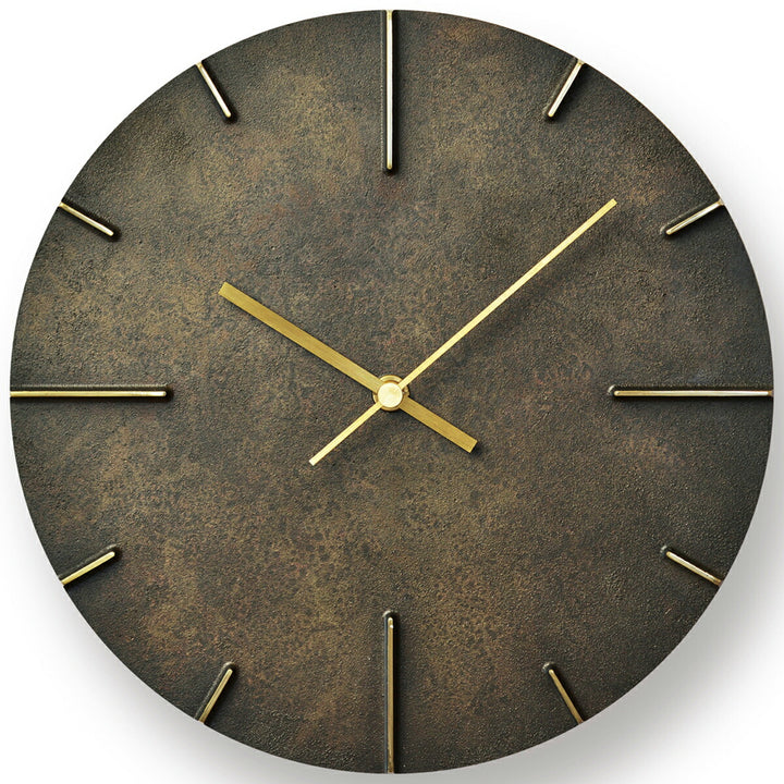 タカタレムノス 掛け時計 デザインオブジェクト クエィント 斑紋黒染色 クオーツ 電池式 真鍮着色 安積 伸 AZ15-06BK