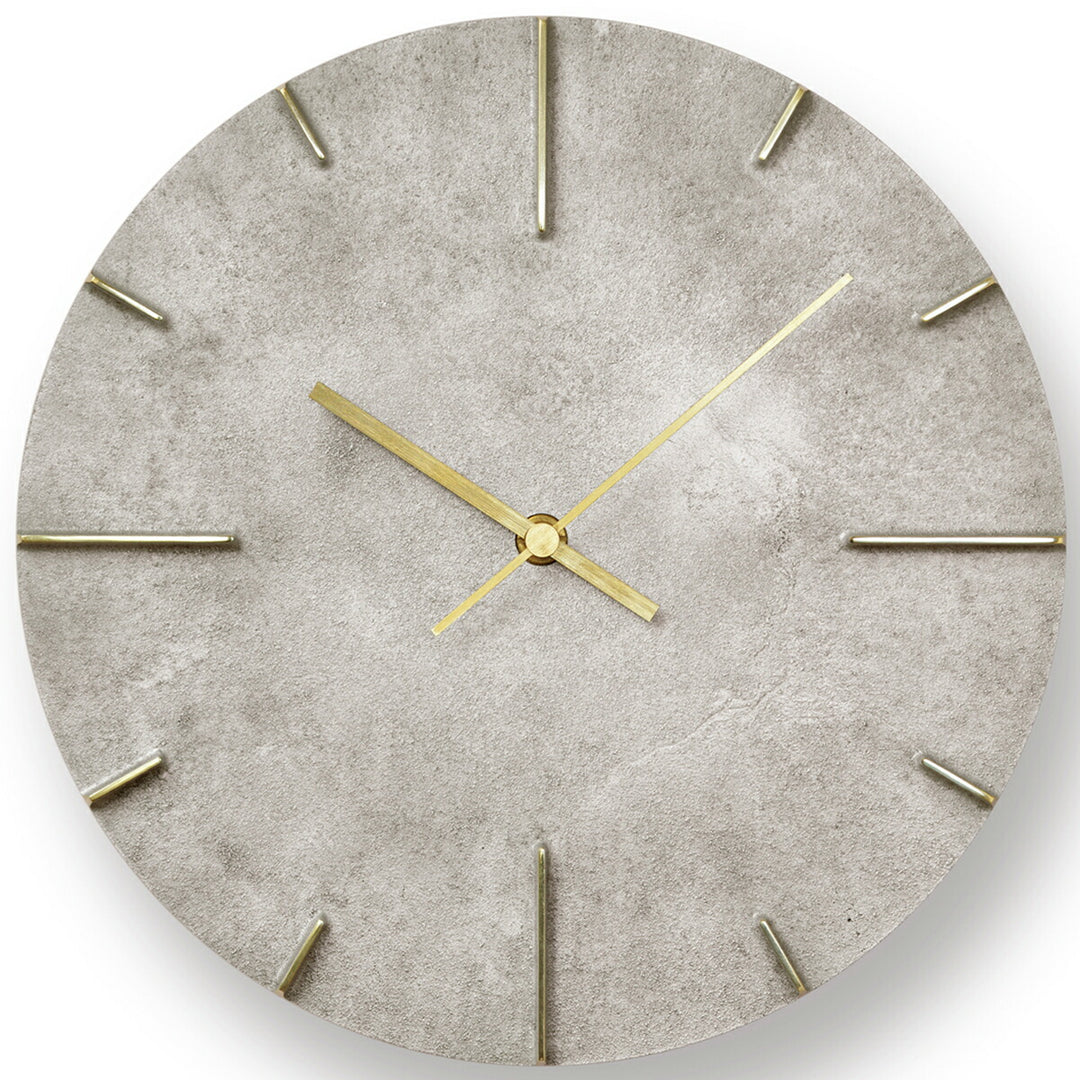 タカタレムノス 掛け時計 デザインオブジェクト クエィント 斑紋純銀色 クオーツ 電池式 真鍮着色 安積 伸 AZ15-06SL