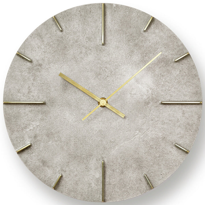 タカタレムノス 掛け時計 デザインオブジェクト クエィント 斑紋純銀色 クオーツ 電池式 真鍮着色 安積 伸 AZ15-06SL