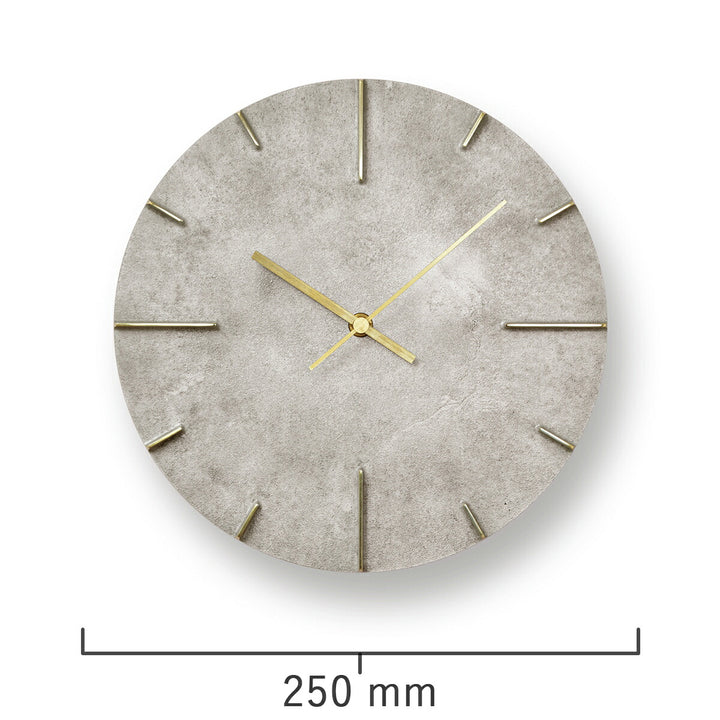 タカタレムノス 掛け時計 デザインオブジェクト クエィント 斑紋純銀色 クオーツ 電池式 真鍮着色 安積 伸 AZ15-06SL