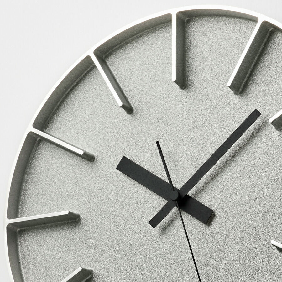 タカタレムノス 掛け時計 デザインオブジェクト エッジクロック アルミニウム 290mm クオーツ 電池式 シルバー スイープセコンド AZUMI AZ24-08AL