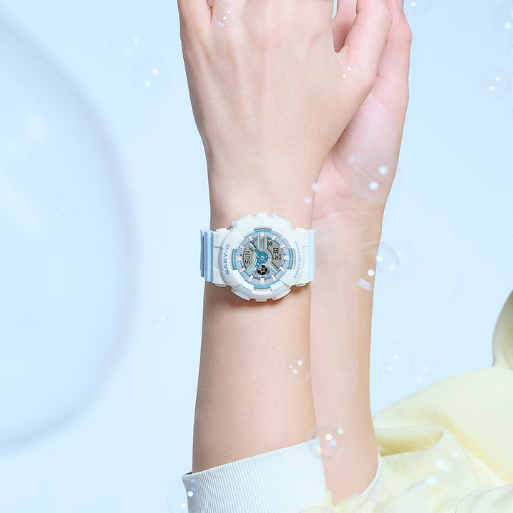 BABY-G プリズムドリーミーカラー BA-110PD-2AJF レディース 電池式 アナデジ ビッグケース 樹脂バンド ブルー