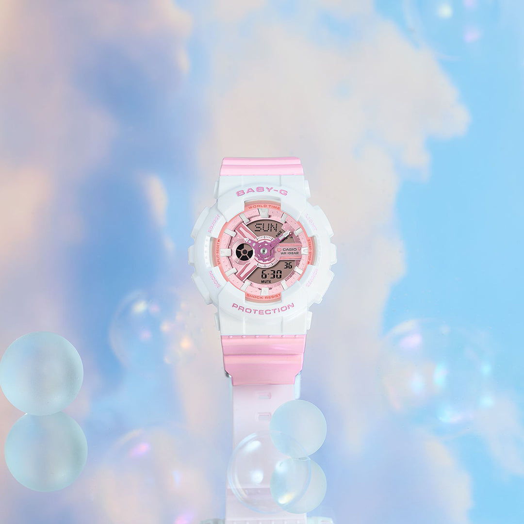 BABY-G プリズムドリーミーカラー BA-110PD-4AJF レディース 電池式 アナデジ ビッグケース 樹脂バンド ピンク