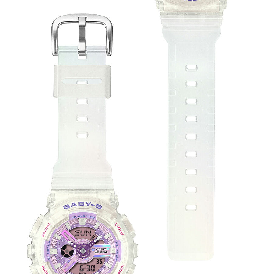 BABY-G プリズムドリーミーカラー BA-110PS-7AJF レディース 電池式 アナデジ ビッグケース 半透明 樹脂バンド パープル