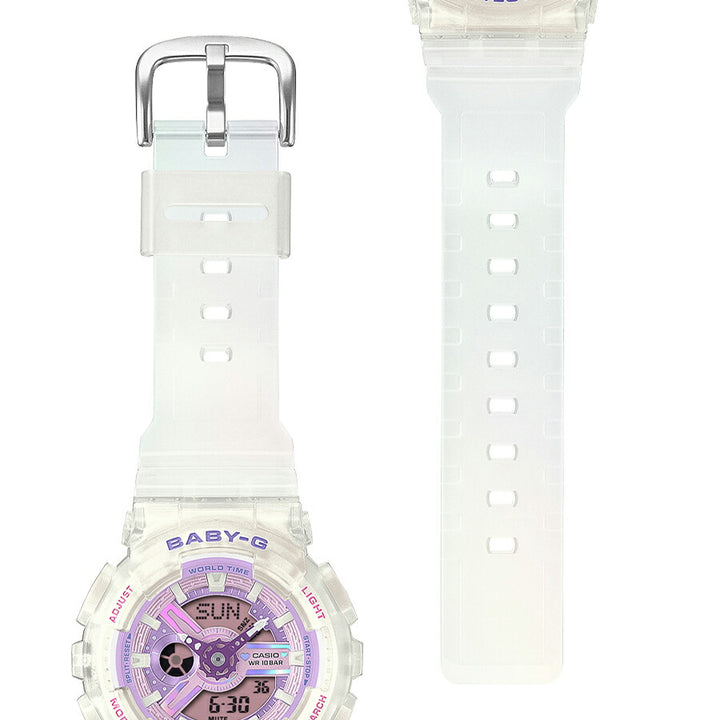 BABY-G プリズムドリーミーカラー BA-110PS-7AJF レディース 電池式 アナデジ ビッグケース 半透明 樹脂バンド パープル