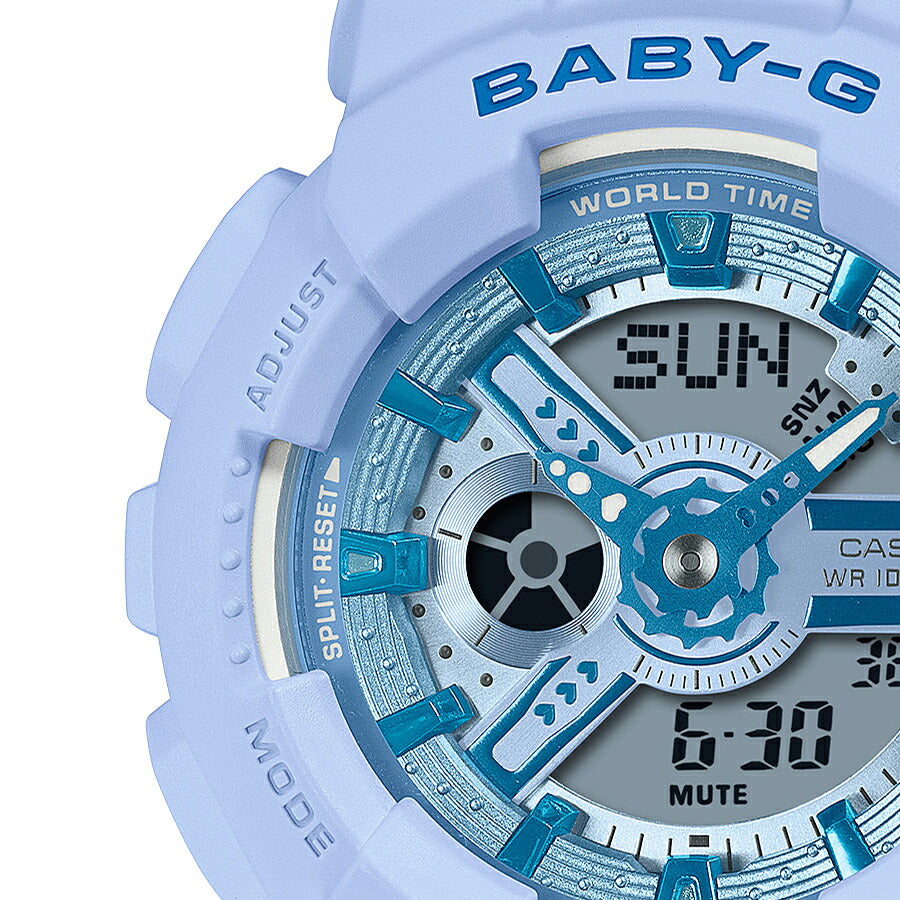 BABY-G Y2K フレッシュ カラーズ BA-110YK-2AJF レディース 腕時計 電池式 アナデジ ビッグケース 樹脂バンド ブルー 国内正規品 カシオ