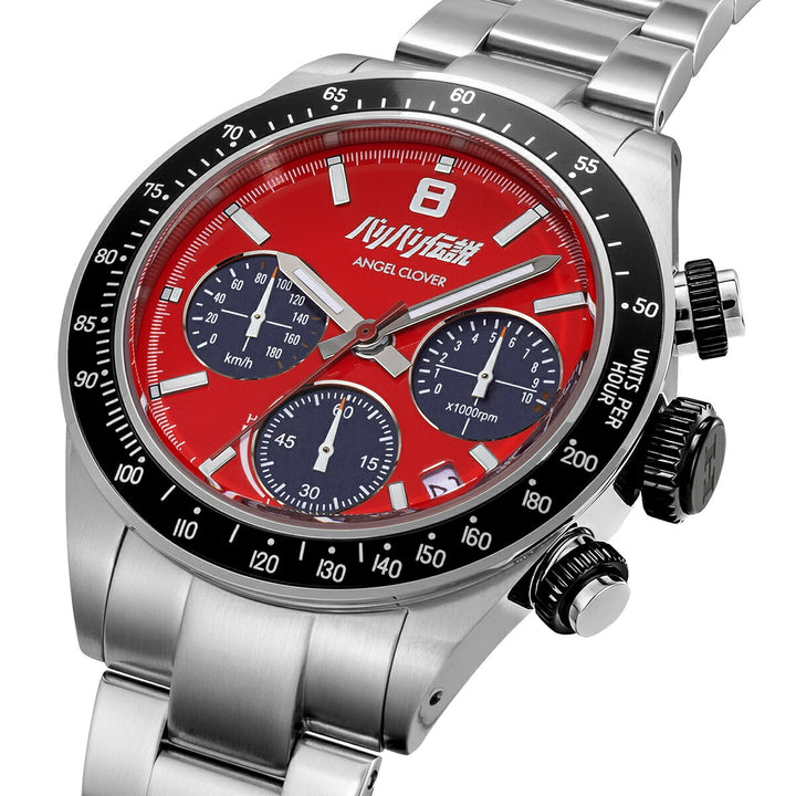 エンジェルクローバー バリバリ伝説 コラボレーションモデル 巨摩 郡 HONDA CB750F BA40-GUN メンズ ソーラー クロノグラフ