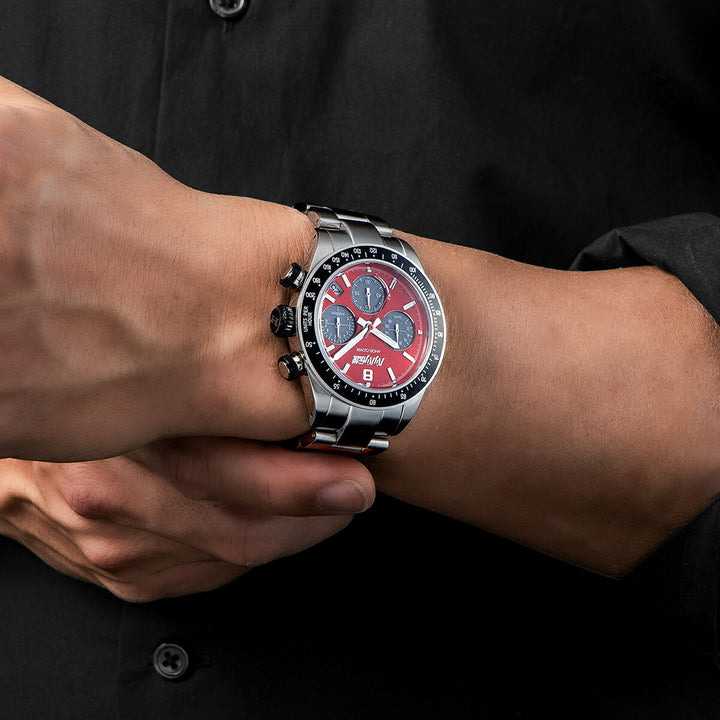 エンジェルクローバー バリバリ伝説 コラボレーションモデル 巨摩 郡 HONDA CB750F BA40-GUN メンズ ソーラー クロノグラフ