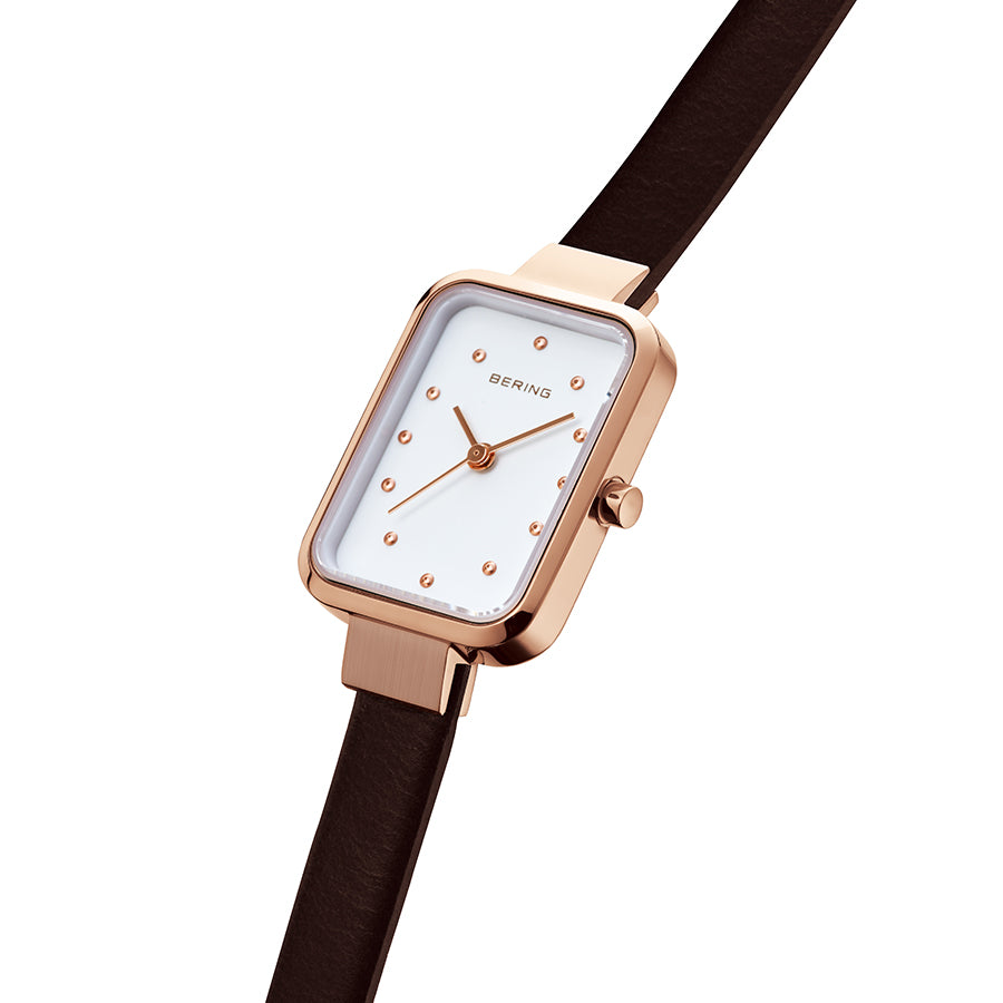 ベーリング Oggi コラボレーションモデル 14520-564-GWP-J レディース 腕時計 クオーツ 電池式 革ベルト ホワイト ブラウン