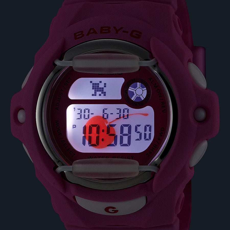 BABY-G チェリーレッドアクセント BG-169CH-4JF レディース 腕時計 電池式 デジタル 樹脂バンド フロントプロテクター 国内正規品 カシオ