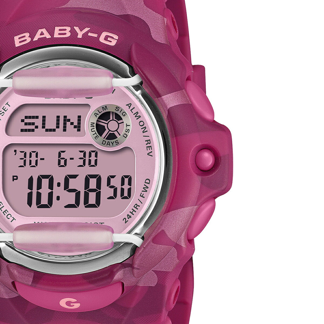 BABY-G カラーカモフラージュ ピンク BG-169CM-4JF レディース 電池式 デジタル 樹脂バンド フロントプロテクター