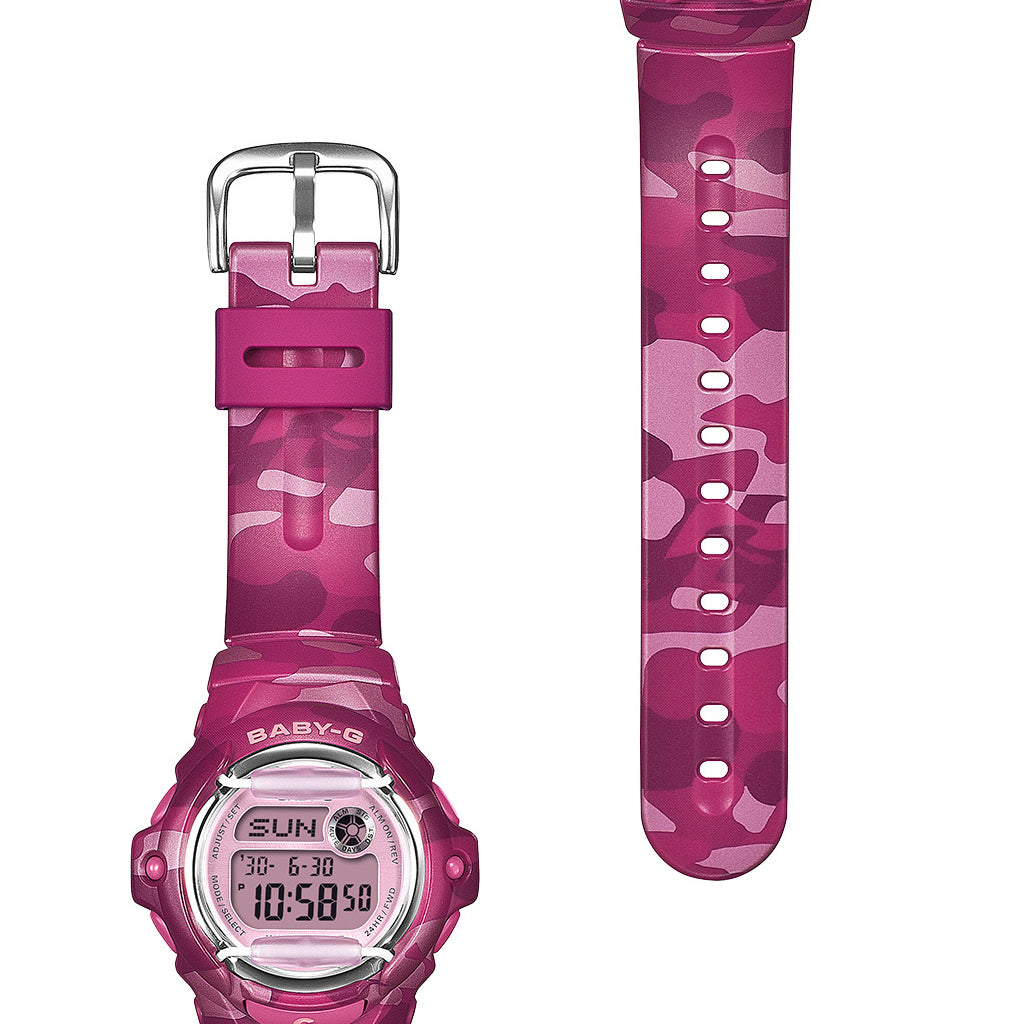 BABY-G カラーカモフラージュ ピンク BG-169CM-4JF レディース 電池式 デジタル 樹脂バンド フロントプロテクター