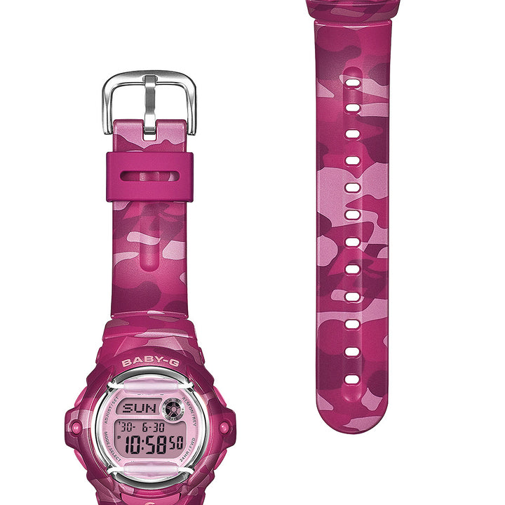 BABY-G カラーカモフラージュ ピンク BG-169CM-4JF レディース 電池式 デジタル 樹脂バンド フロントプロテクター