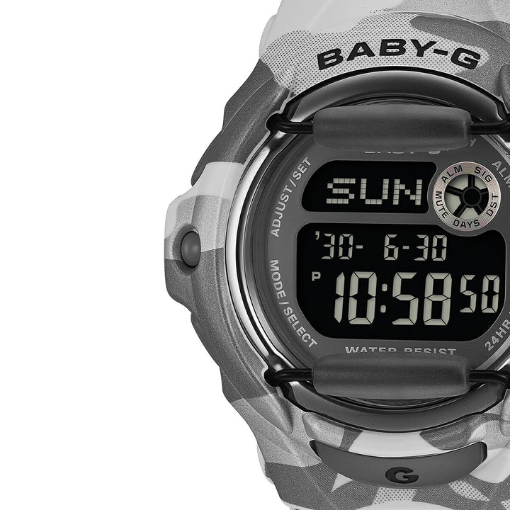 BABY-G カラーカモフラージュ グレー BG-169CMB-8JF レディース 電池式 デジタル 樹脂バンド フロントプロテクター 反転液晶