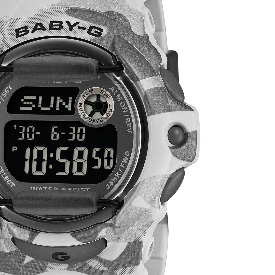 BABY-G カラーカモフラージュ グレー BG-169CMB-8JF レディース 電池式 デジタル 樹脂バンド フロントプロテクター 反転液晶