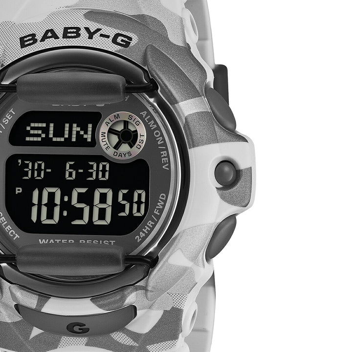 BABY-G カラーカモフラージュ グレー BG-169CMB-8JF レディース 電池式 デジタル 樹脂バンド フロントプロテクター 反転液晶