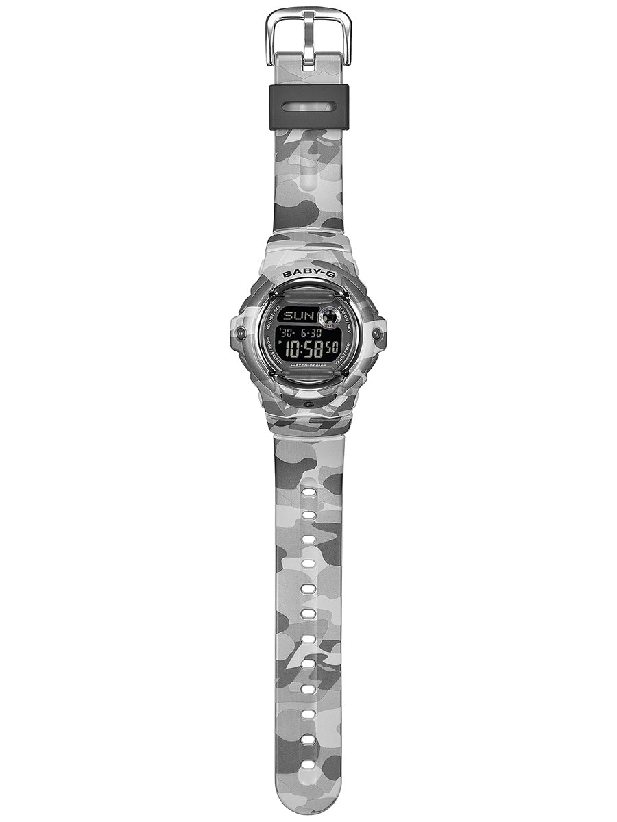BABY-G カラーカモフラージュ グレー BG-169CMB-8JF レディース 電池式 デジタル 樹脂バンド フロントプロテクター 反転液晶