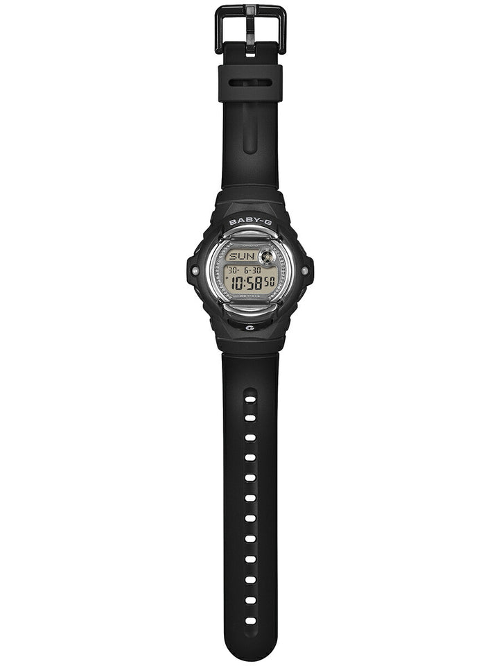 BABY-G グリッターダイヤル BG-169KB-1JF レディース 電池式 デジタル 樹脂バンド フロントプロテクター ブラック