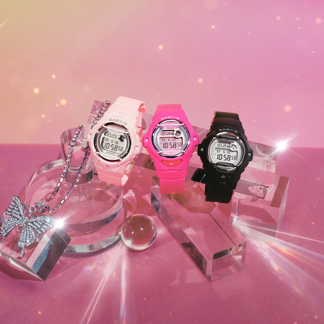 BABY-G グリッターダイヤル BG-169KB-4B1JF レディース 電池式 デジタル 樹脂バンド フロントプロテクター ピンク