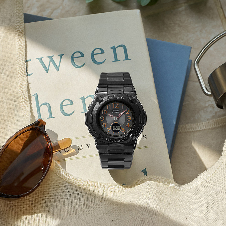 BABY-G ダークカラーズ ブラック BGA-1100DC-1AJF レディース 電波 ソーラー アナデジ 樹脂バンド