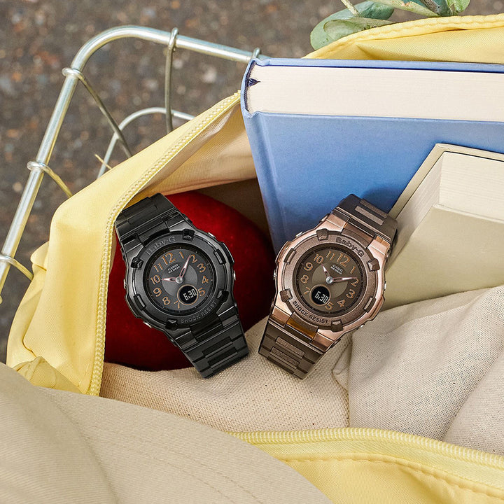 BABY-G ダークカラーズ ブラック BGA-1100DC-1AJF レディース 電波 ソーラー アナデジ 樹脂バンド