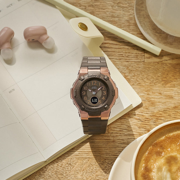 BABY-G ダークカラーズ ブラウン BGA-1100DC-5AJF レディース 電波 ソーラー アナデジ 樹脂バンド