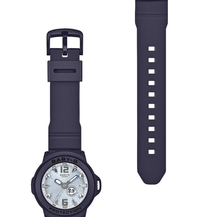BABY-G BABY-G+PLUS ベイビージープラス BGA-15K-2AJR レディース 電池式 アナログ 3針 樹脂バンド ネイビー 専用ホルダーつき