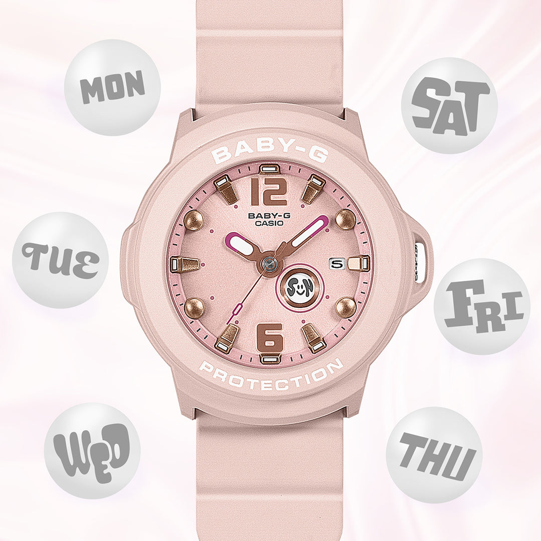 BABY-G BABY-G+PLUS ベイビージープラス BGA-15K-4AJR レディース 電池式 アナログ 3針 樹脂バンド ピンク 専用ホルダーつき